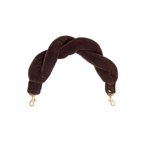 Twisted Puff Handle - Brown Velvet