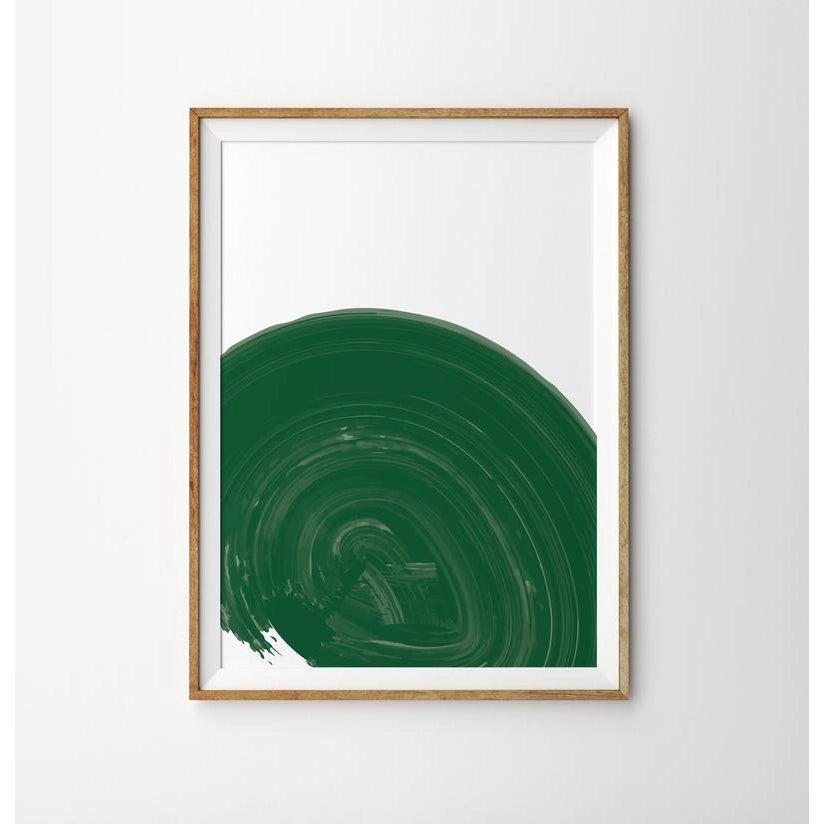 Big Wave Print - Dark Green