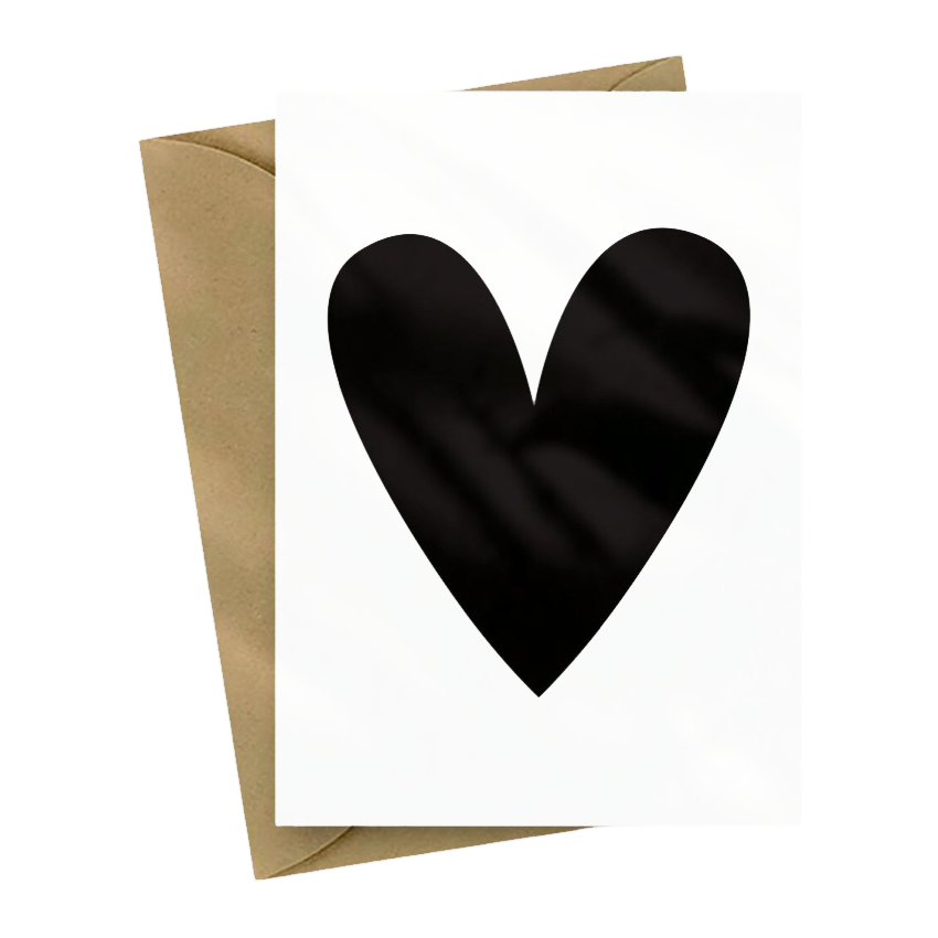 Heart Card - Black