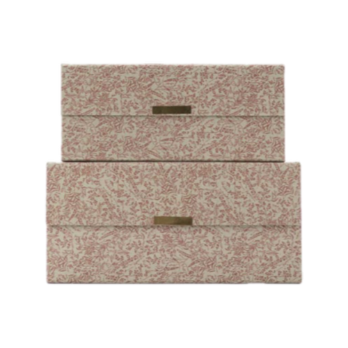 Grey Floral Storage Box Set