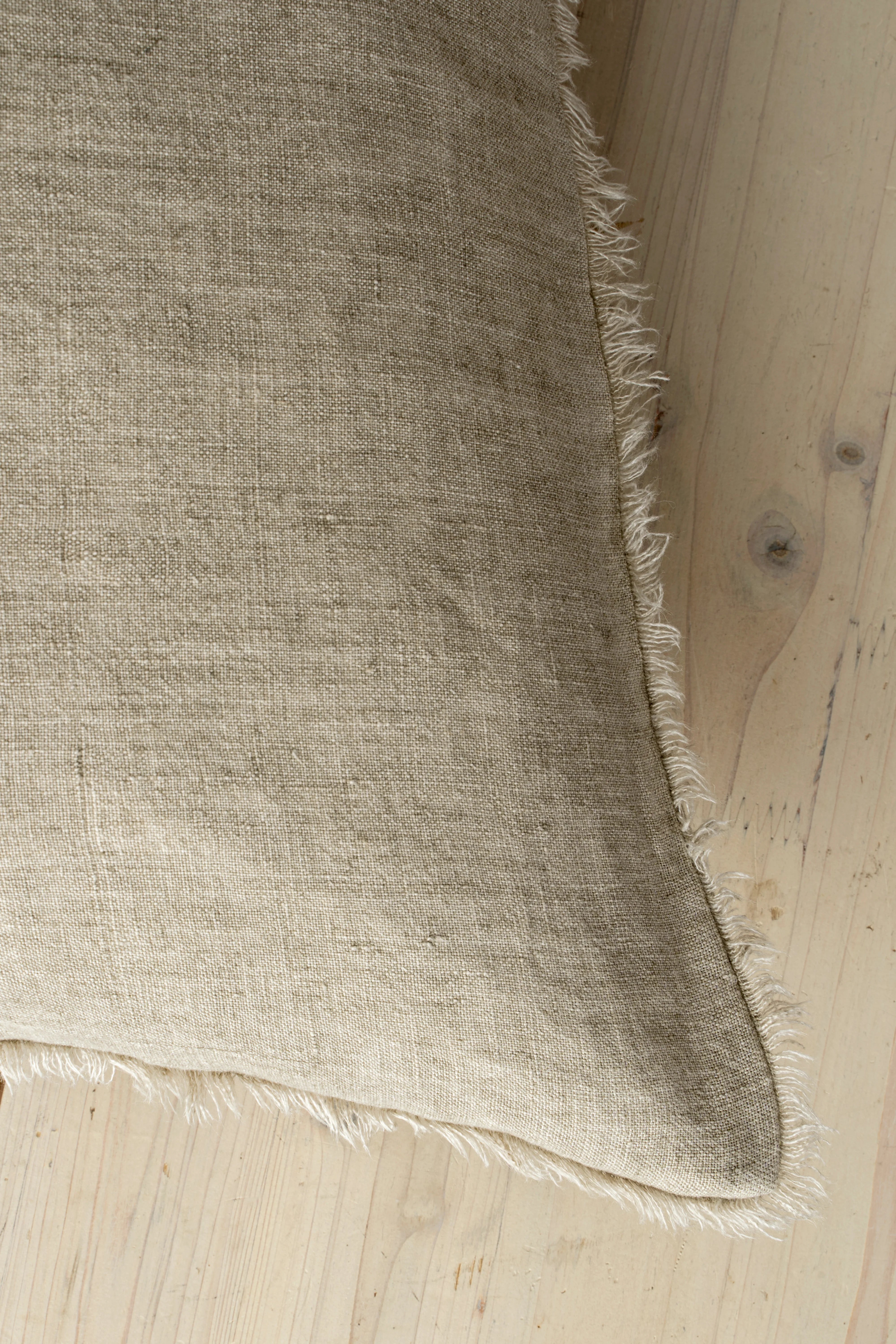 Lina Linen Pillow in Almond