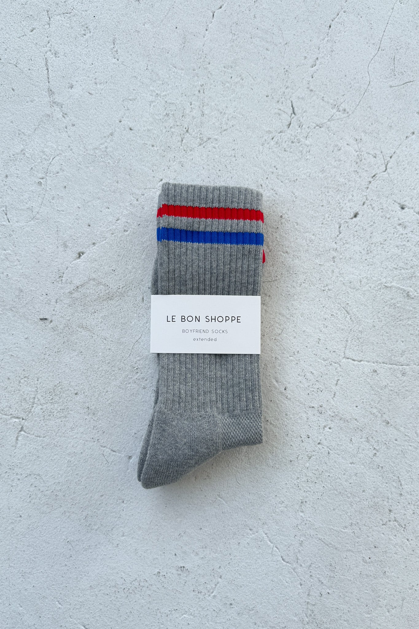 Extended Boyfriend Socks - True Gray