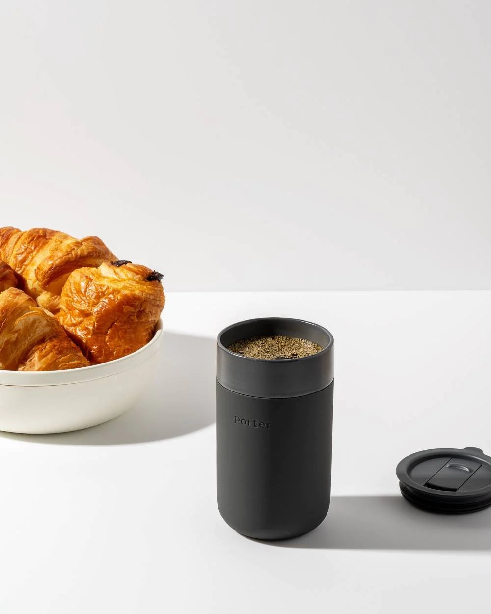 Porter Ceramic Reusable Coffee Mug - Charcoal