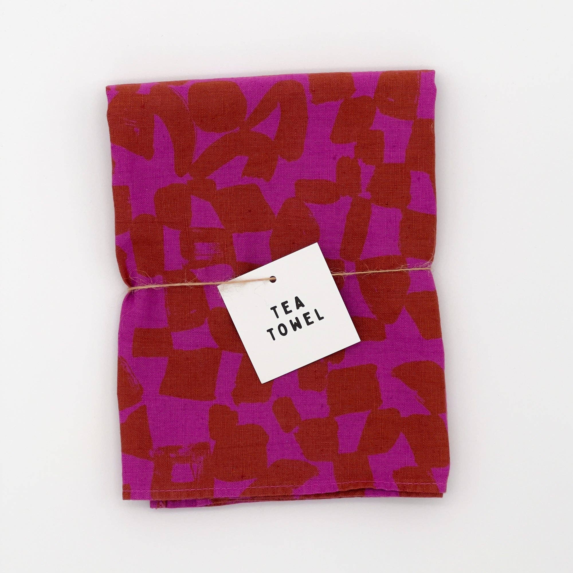 Tea Towel - Fuchsia Checks