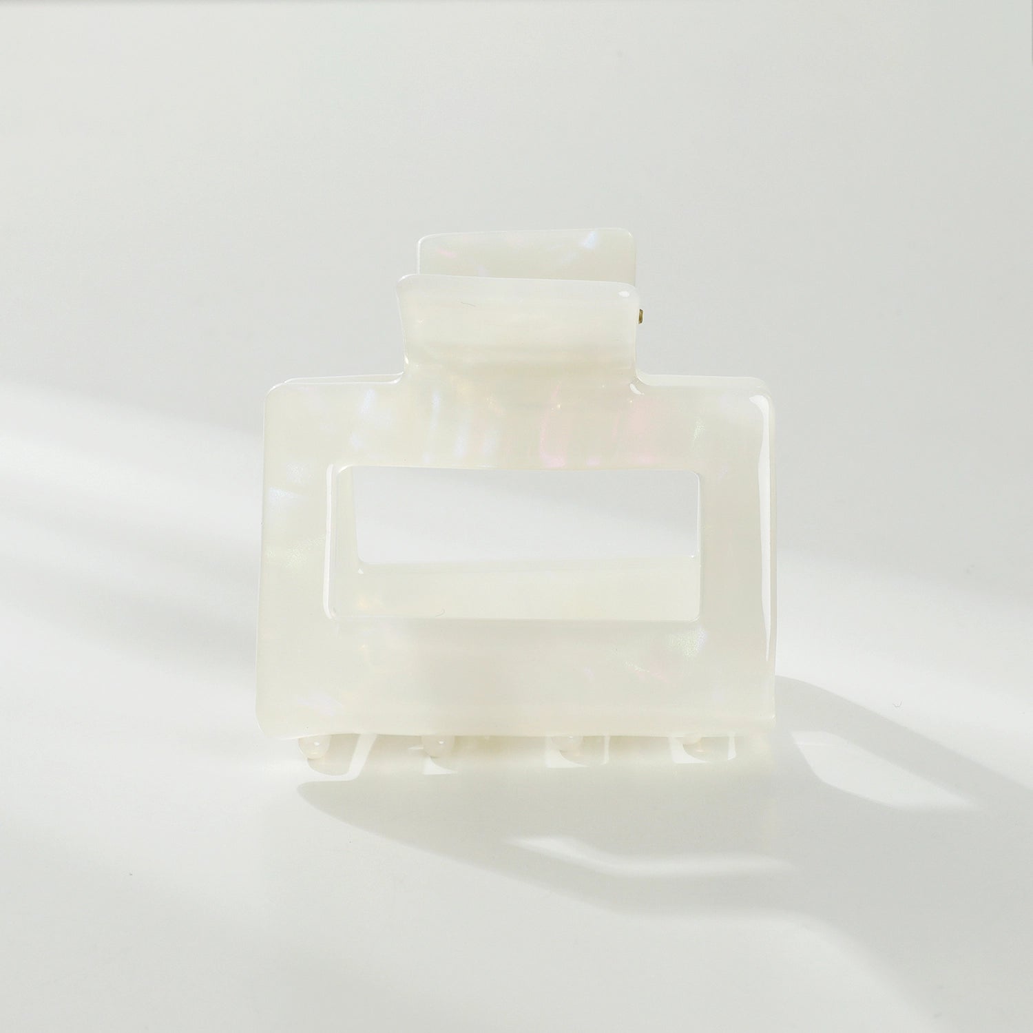 Classic Square Claw Clip - Pearl