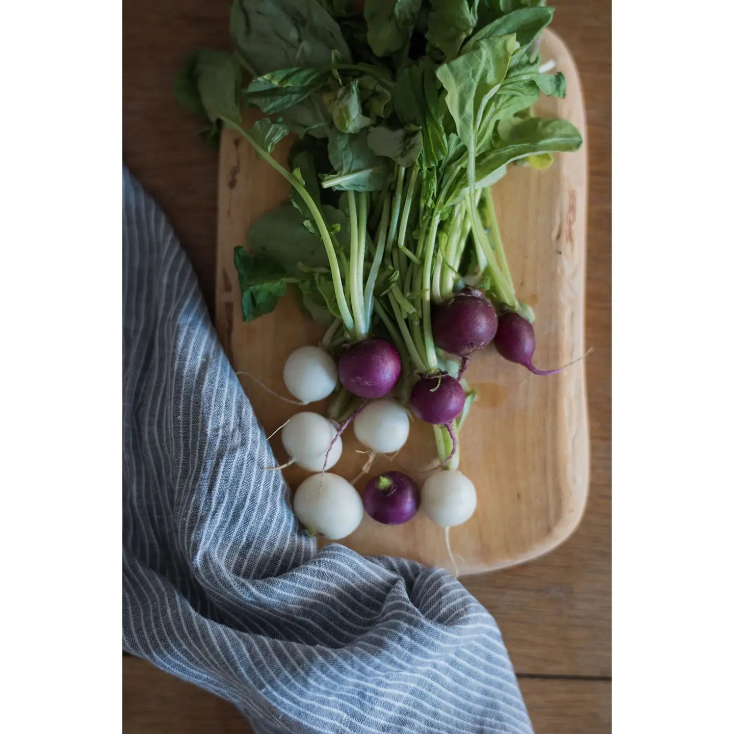 Kitchen Towel in Gray + White Stripe