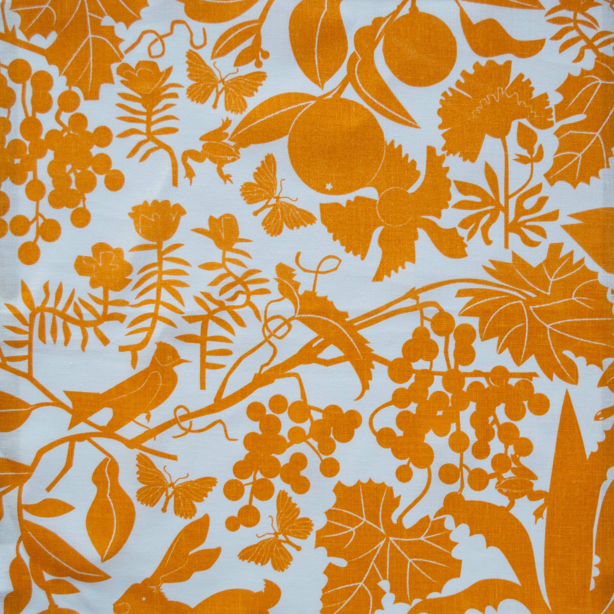 All Linen Marigold-Yellow California Printed Tea Towel