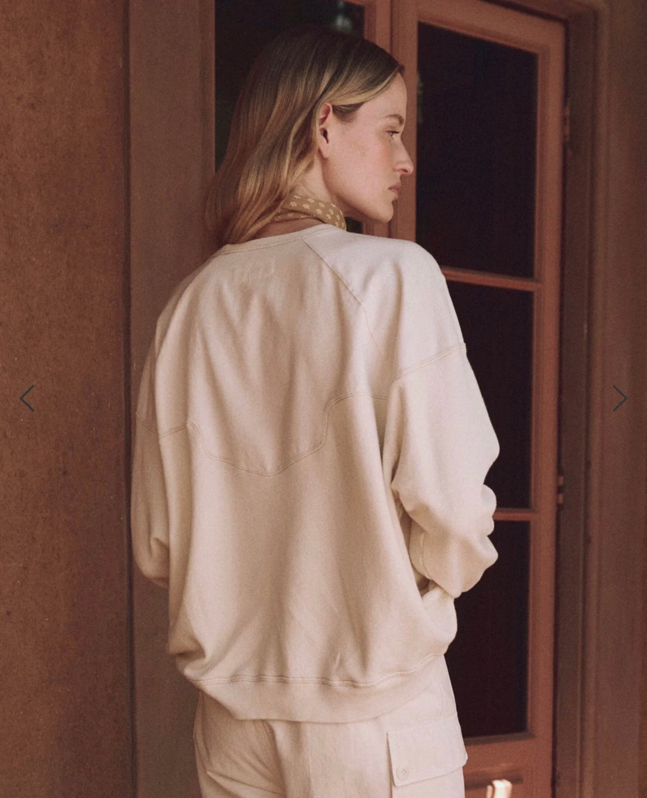 The Western Slouch Sweatshirt - Washed White