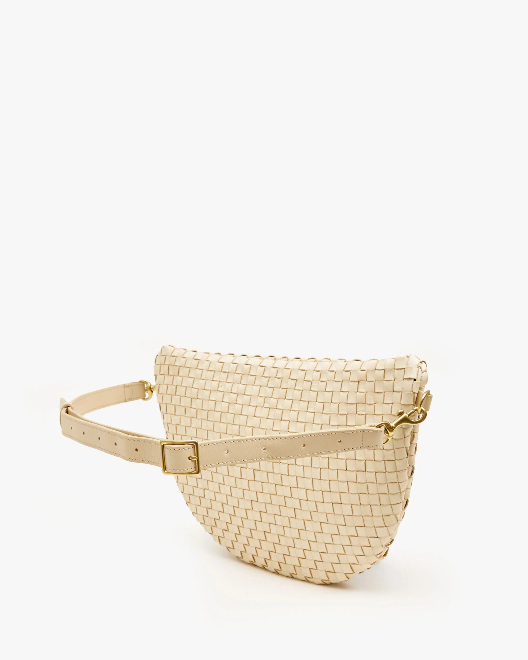 Clare V. Grande Fanny - Cream Woven Checker