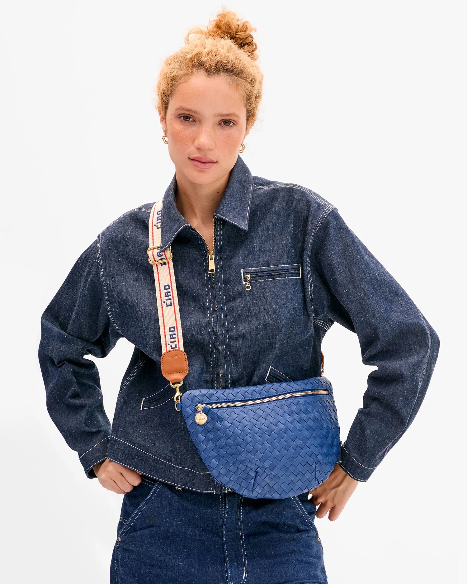 ***PRE ORDER*** Grand Fanny - French Blue Diagonal Woven