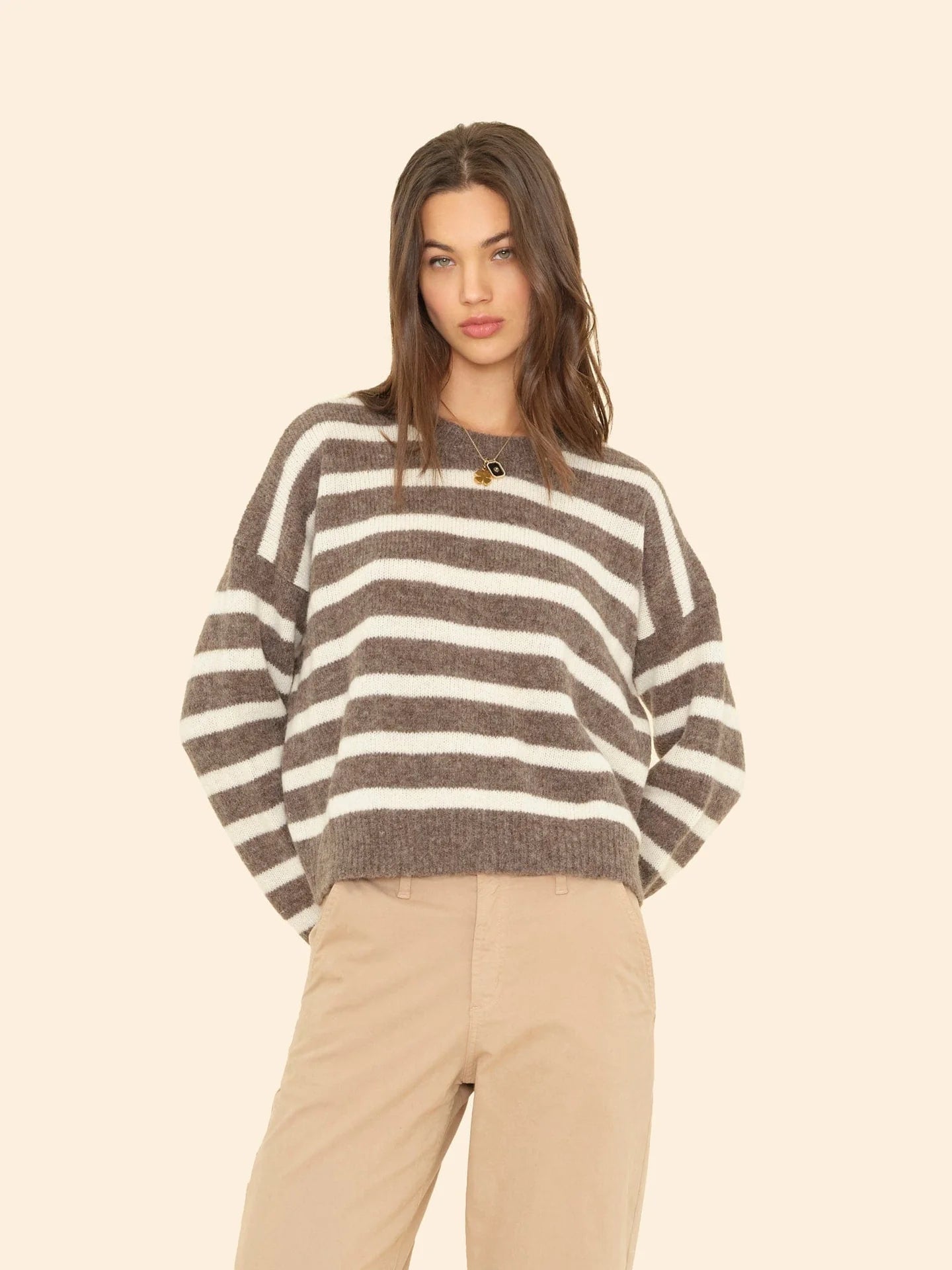 Lela Sweater - Wheat + Ivory
