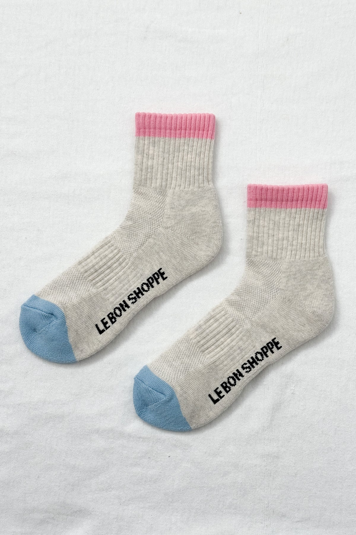 Girlfriend Socks - Colourblock Gray/Pink