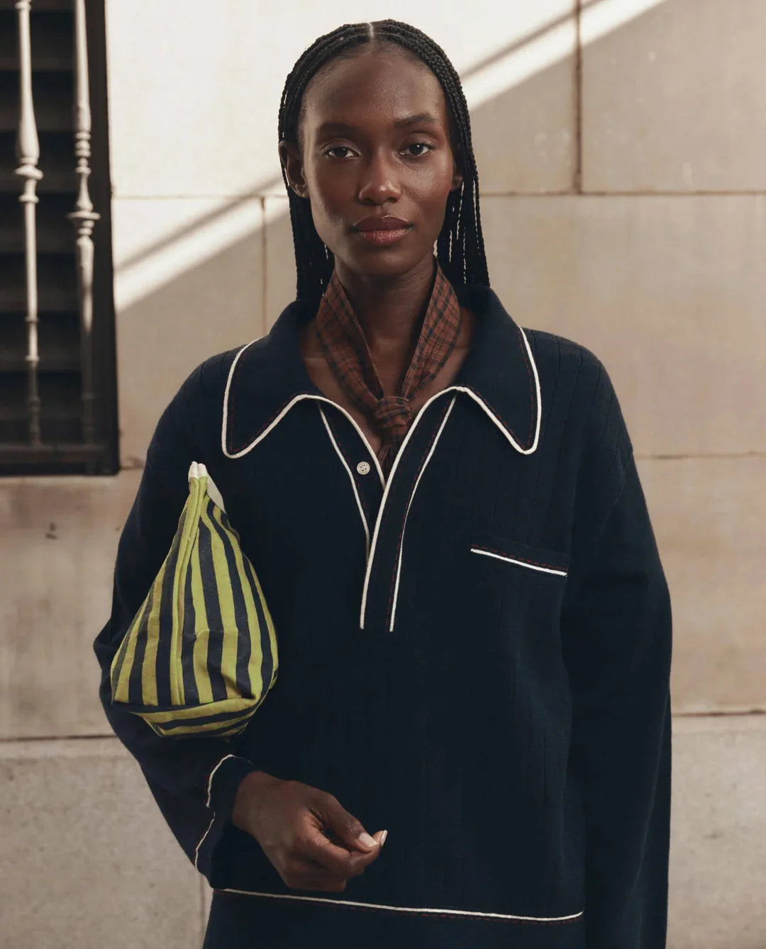 Stripe Pouch - Citron Mini Prep Stripe