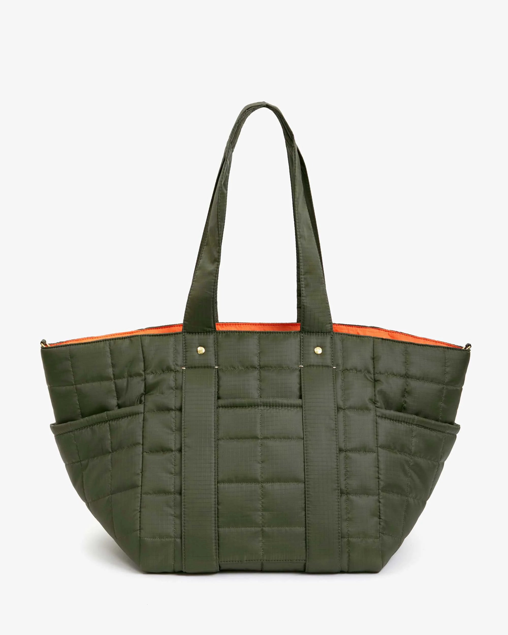 Le Box Tote Sportive- Army Quilted