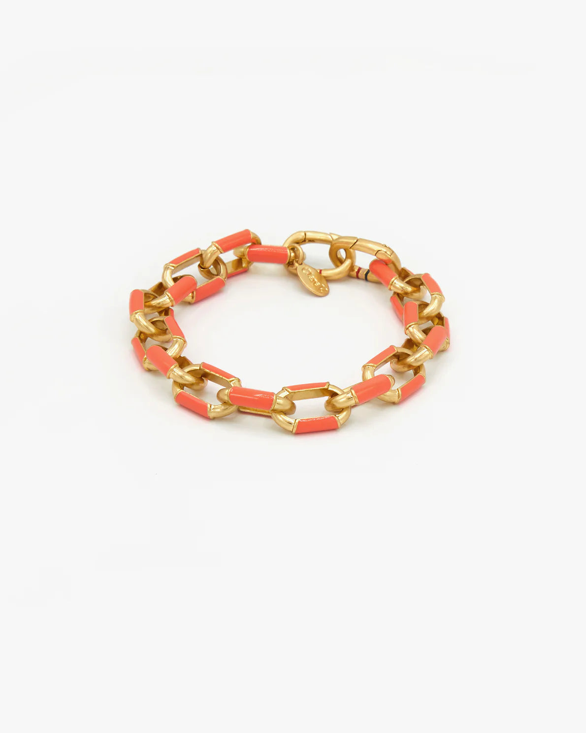 Le Link Bracelet - Coral/Vintage Gold