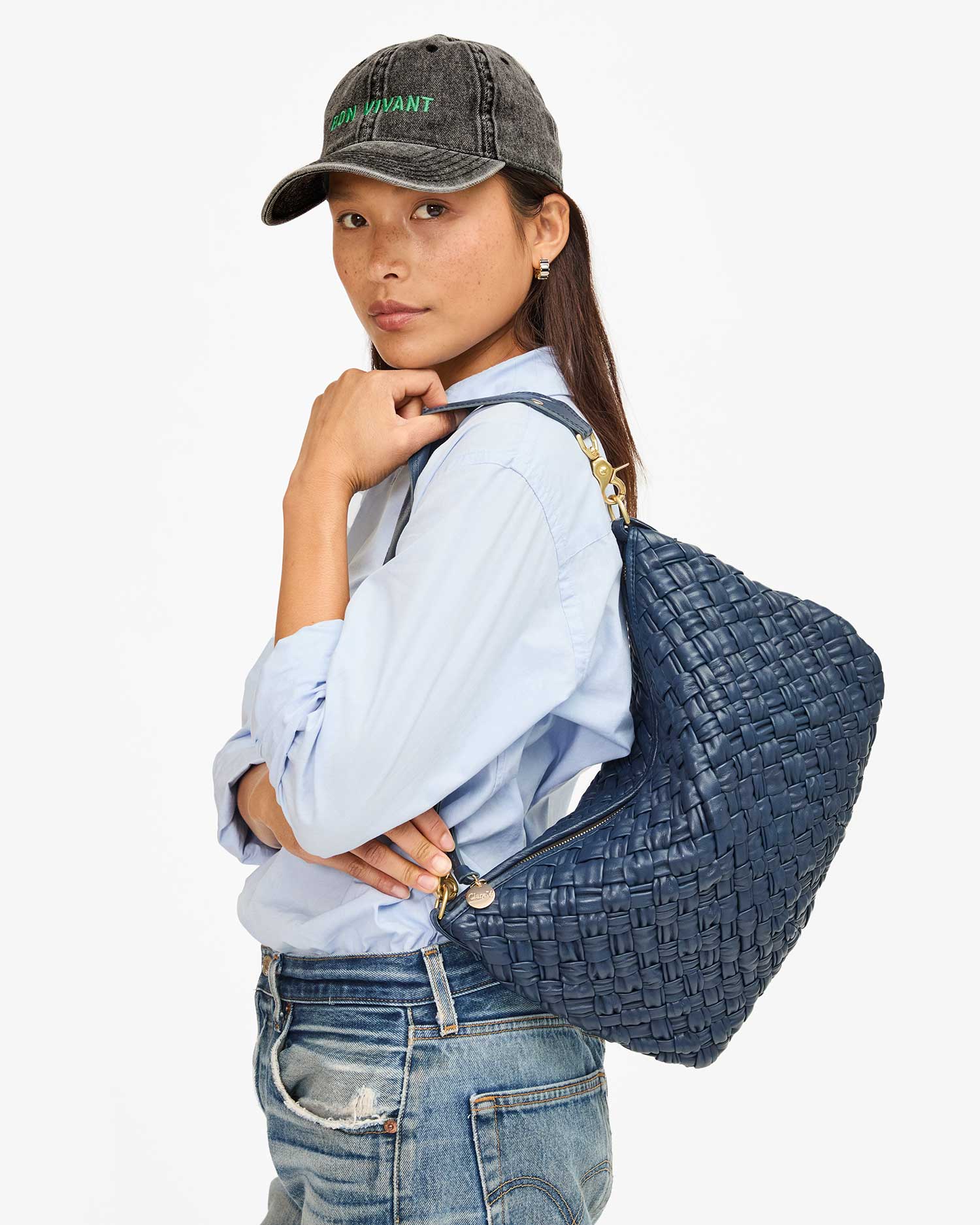 Moyen Messenger - Bright Navy Puffy Woven