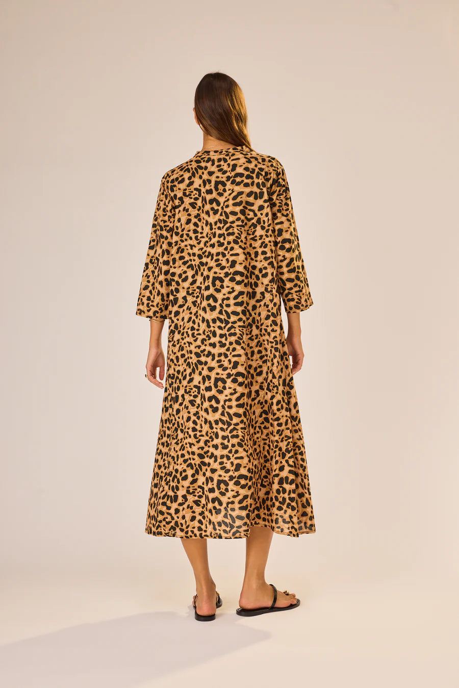 Isobel Dress -  Leopard Cotton