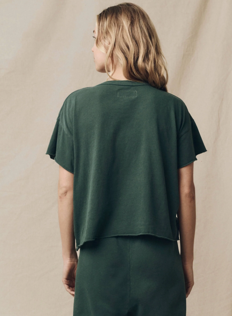 The Crop Tee - Deep Sea Green