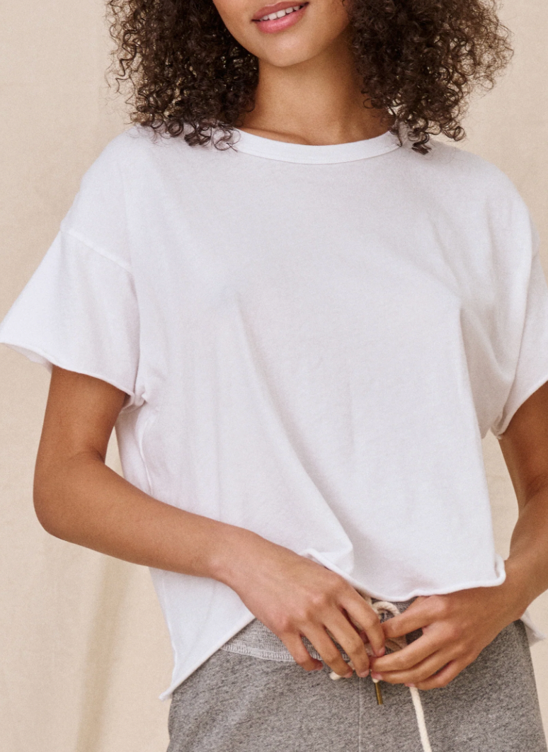 The Crop Tee - True White