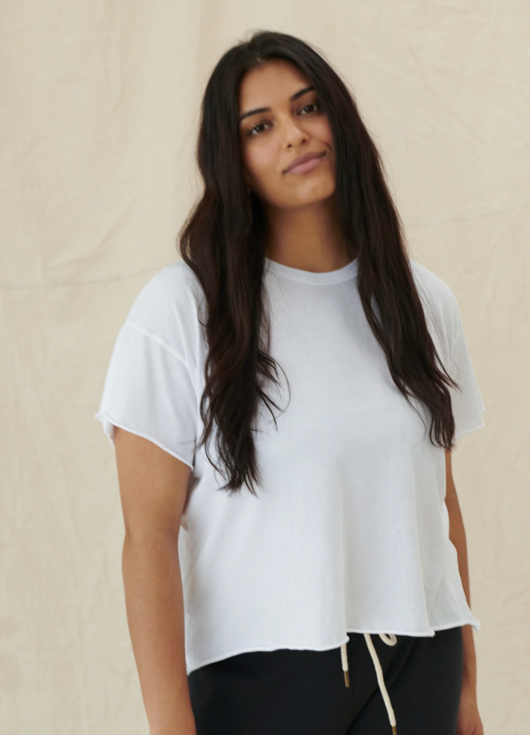 The Crop Tee - True White