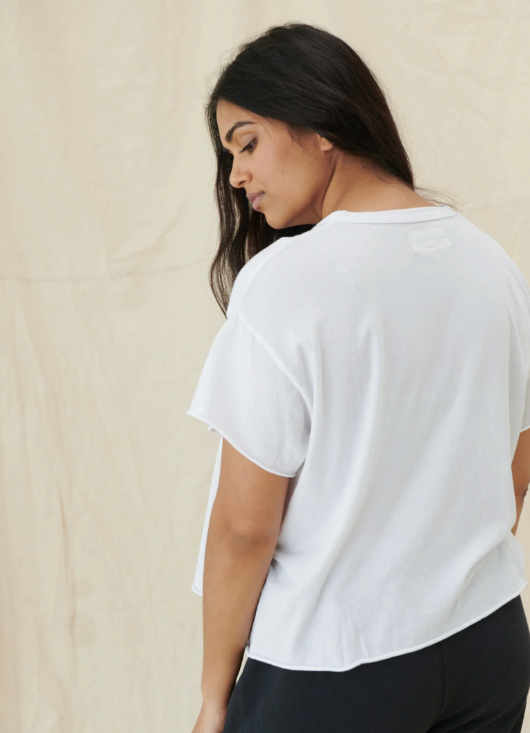 The Crop Tee - True White