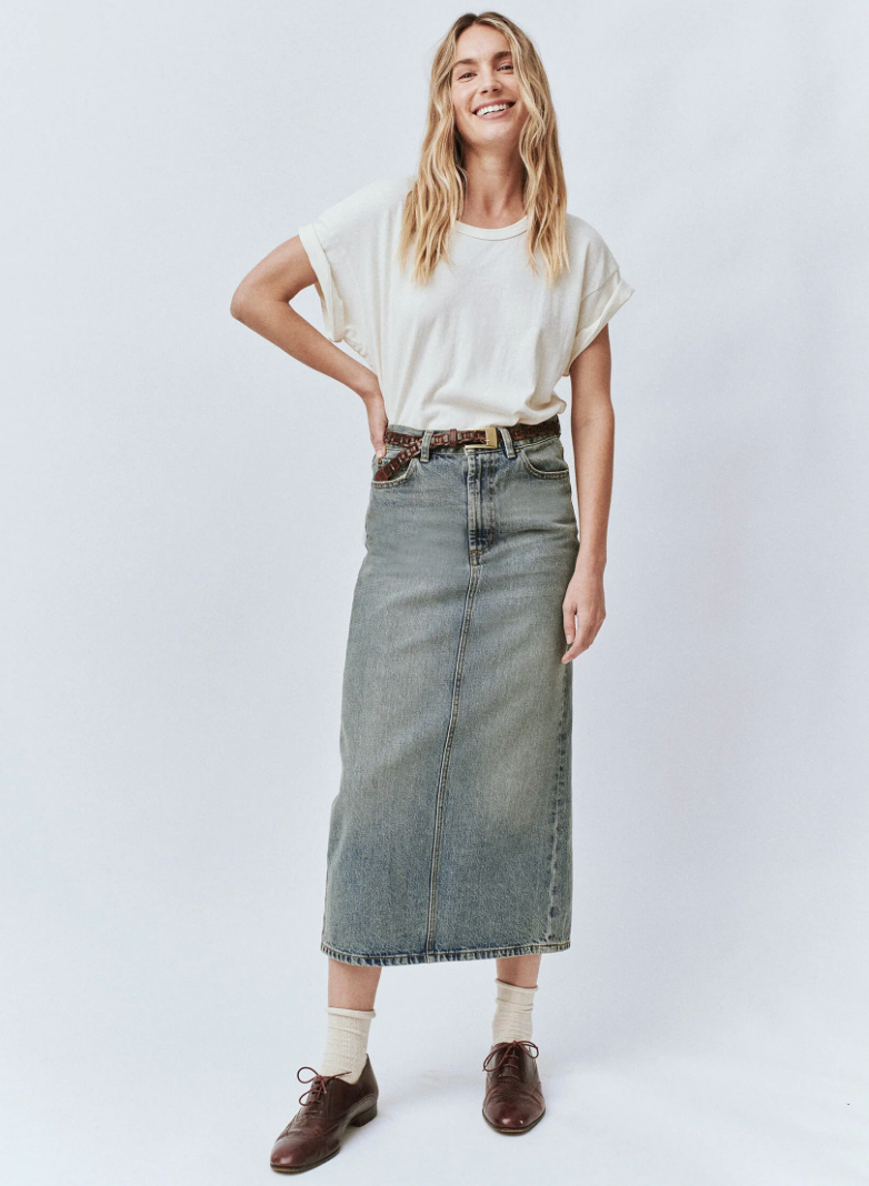 The Column Skirt - Monterey Wash