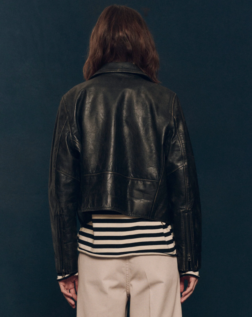 The Perfect Leather Jacket - Worn Black