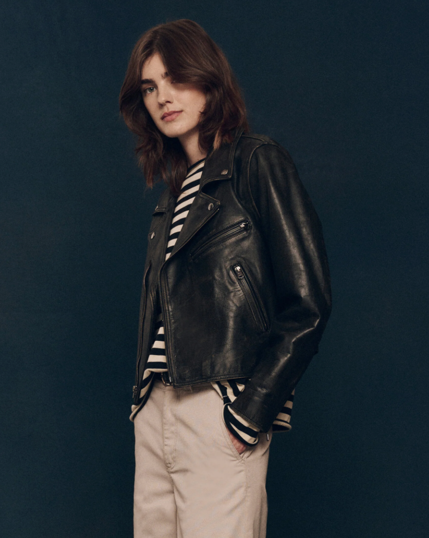 The Perfect Leather Jacket - Worn Black