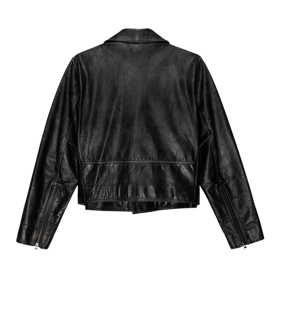 The Perfect Leather Jacket - Worn Black