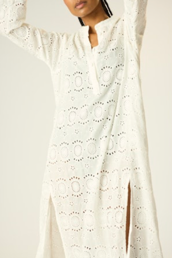 ***PRE ORDER*** Isobel Dress - Medallion Embroidery Salt