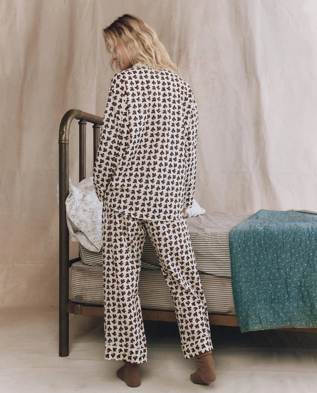 The Panama Shirt - Cream Horse Medallion Print