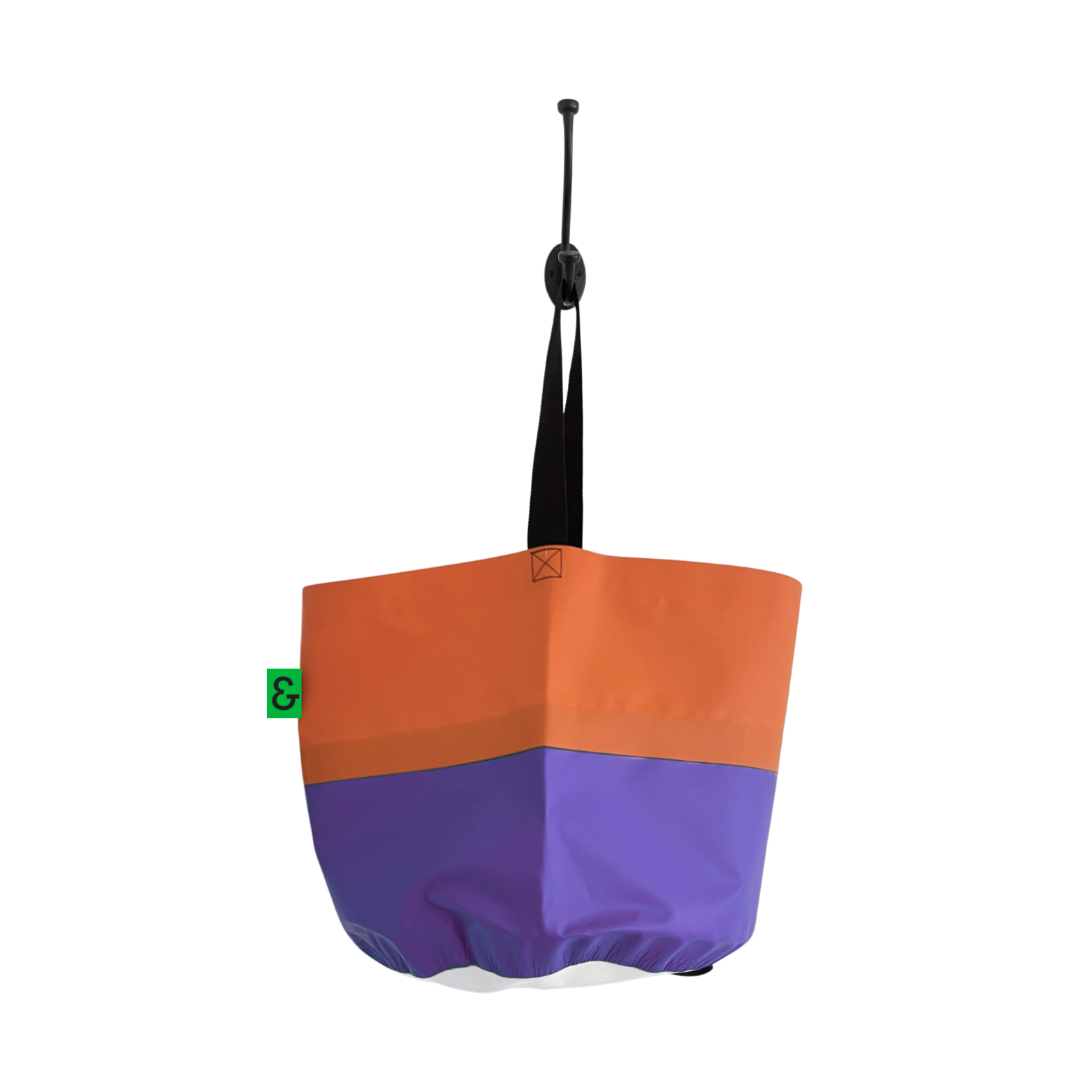 Collapsible Utility Tote - Orange/Purple with White Bottom