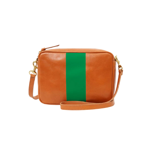 Midi Sac - Tan with Green Stripe