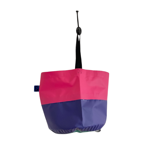 Collapsible Utility Tote - Pink/Purple with Green Bottom