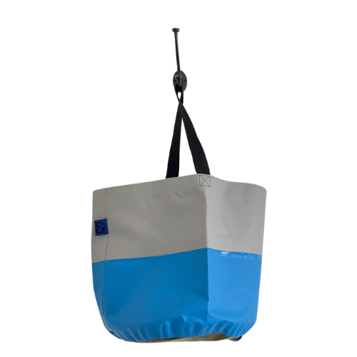 Collapsible Utility Tote - Gray/Blue with Army Green Bottom