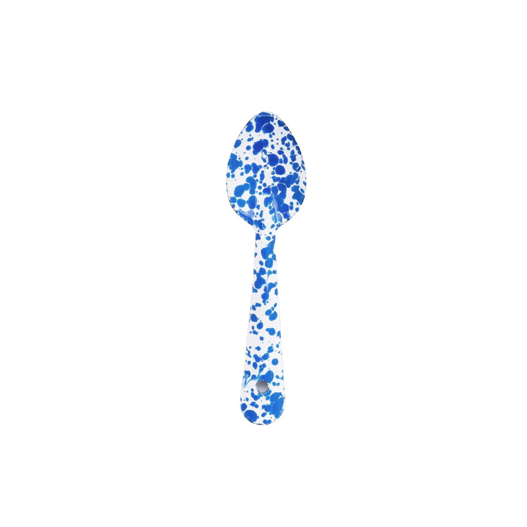 Small Enamel Spoon - Blue Splatter