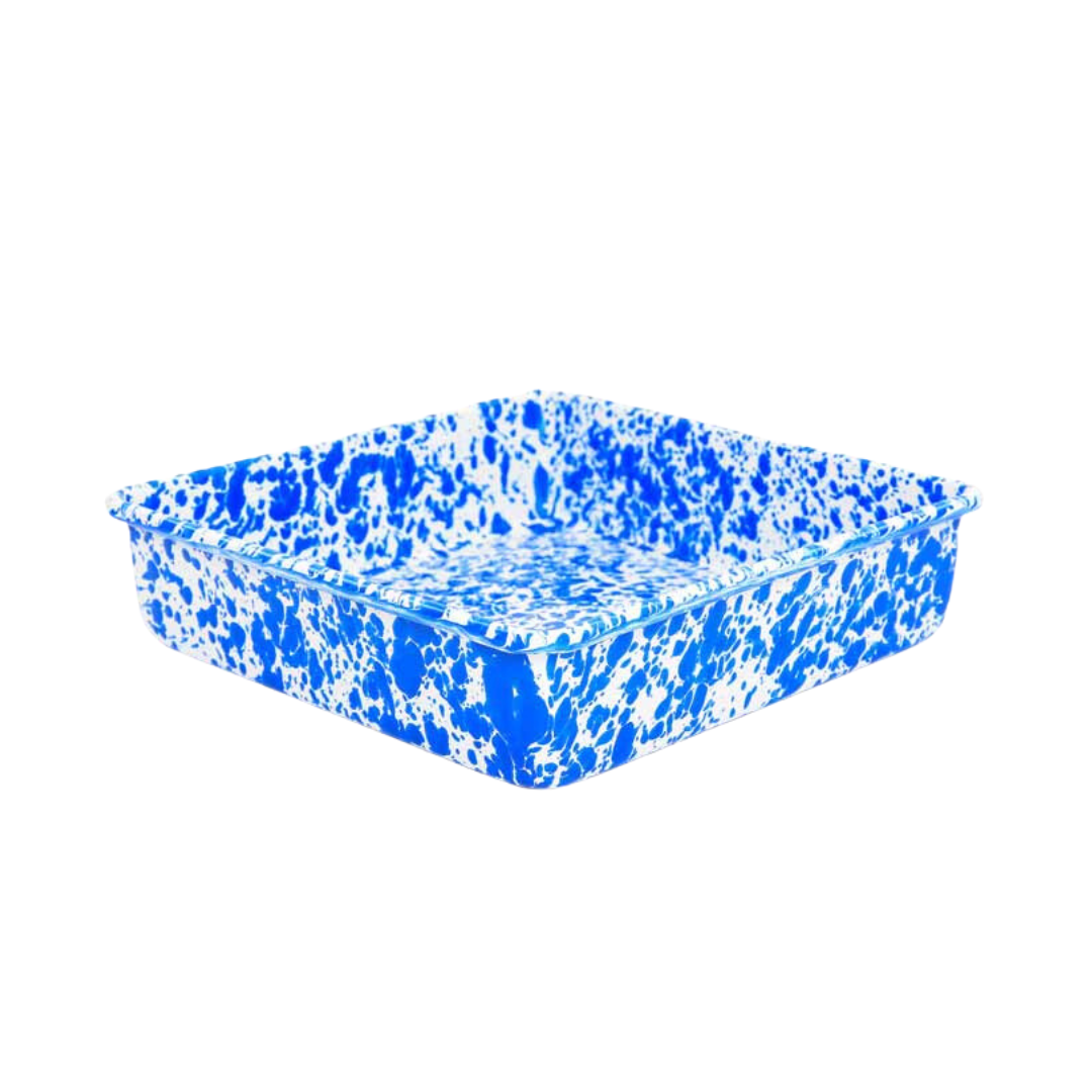 Square Bake Pan - Blue Splatter