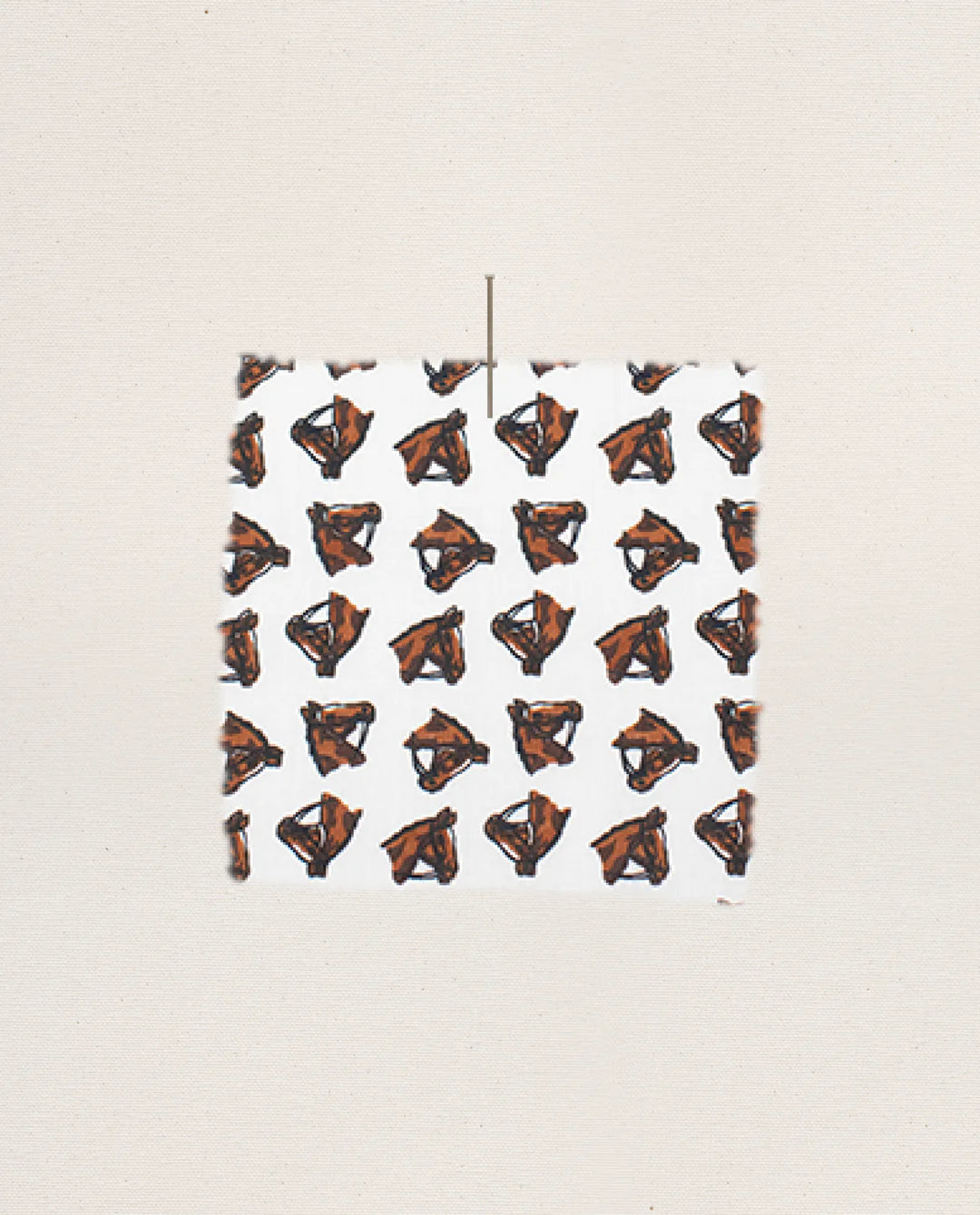 The Panama Shirt - Cream Horse Medallion Print