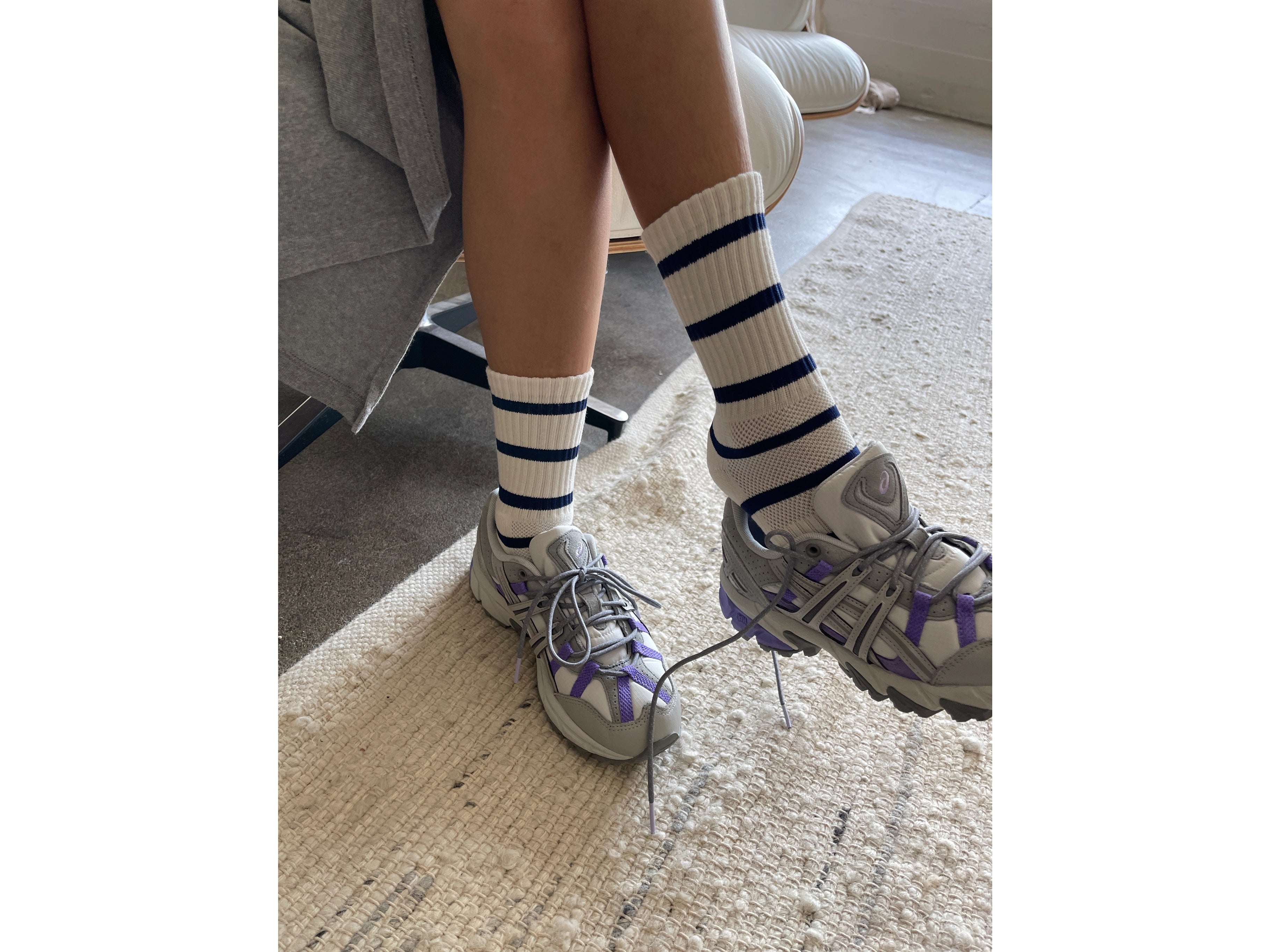 Striped Boyfriend Socks - Sailor Stripe