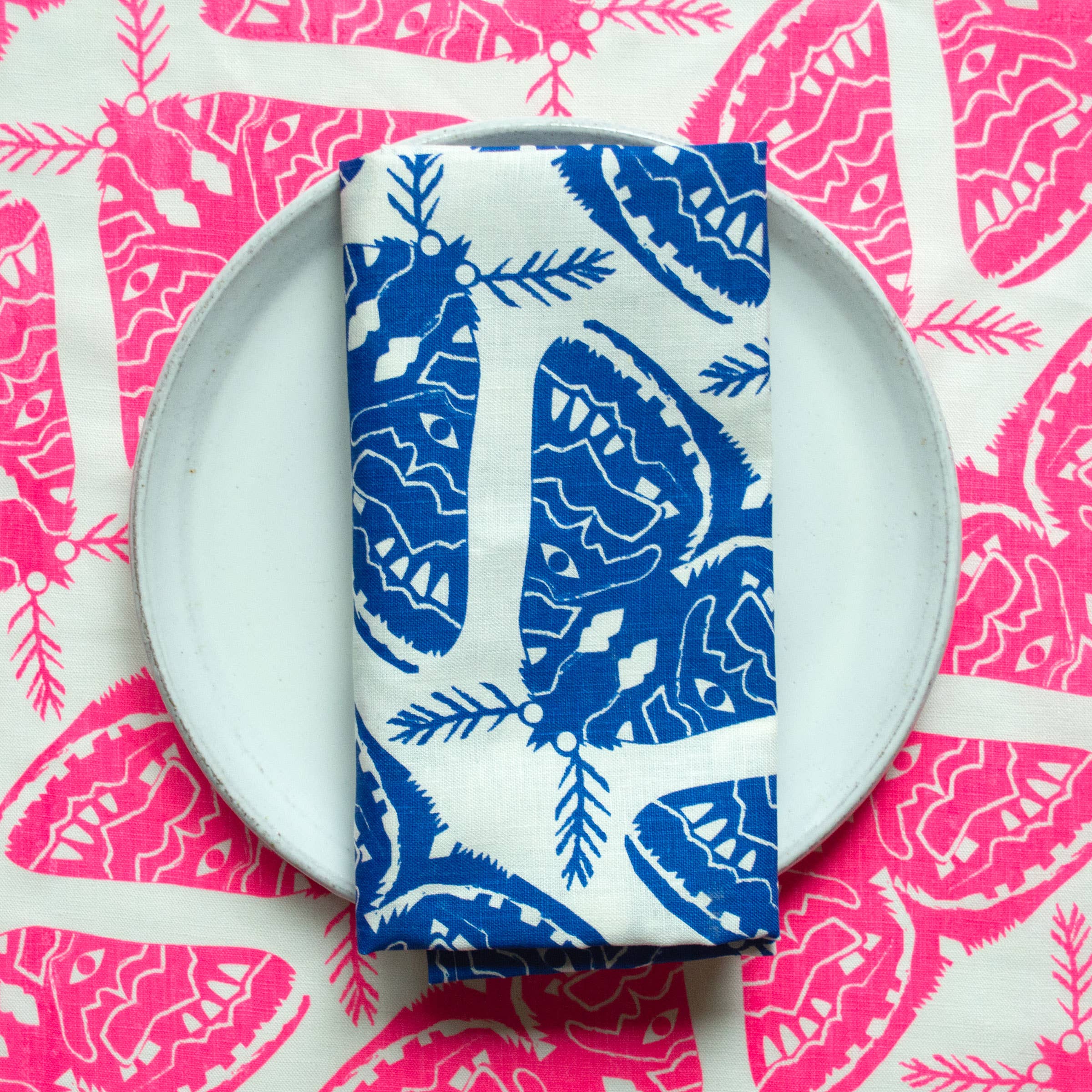 Tea Towel - Neon Pink Moths