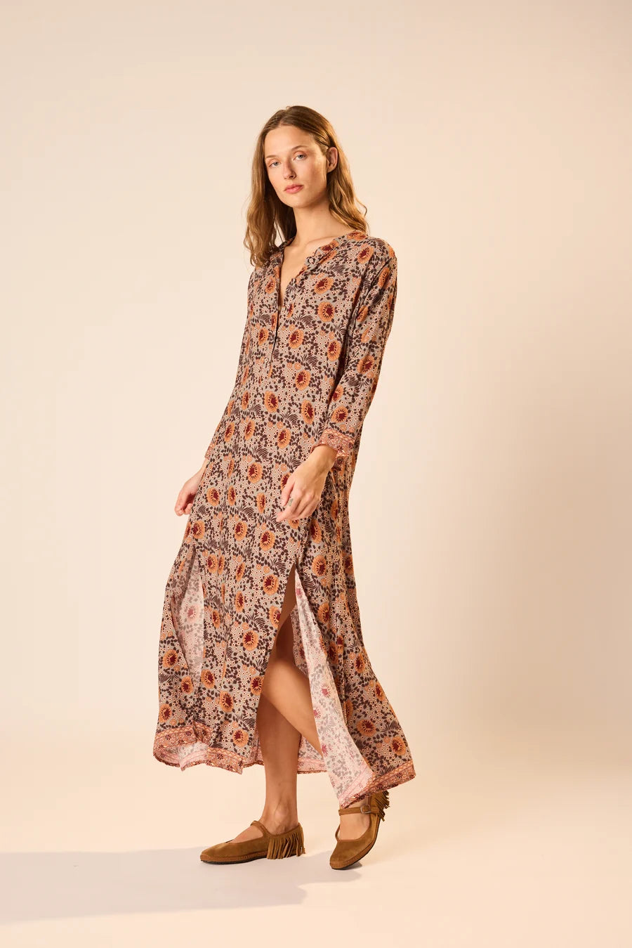 Isobel Dress -  Vintage Flowers Slate