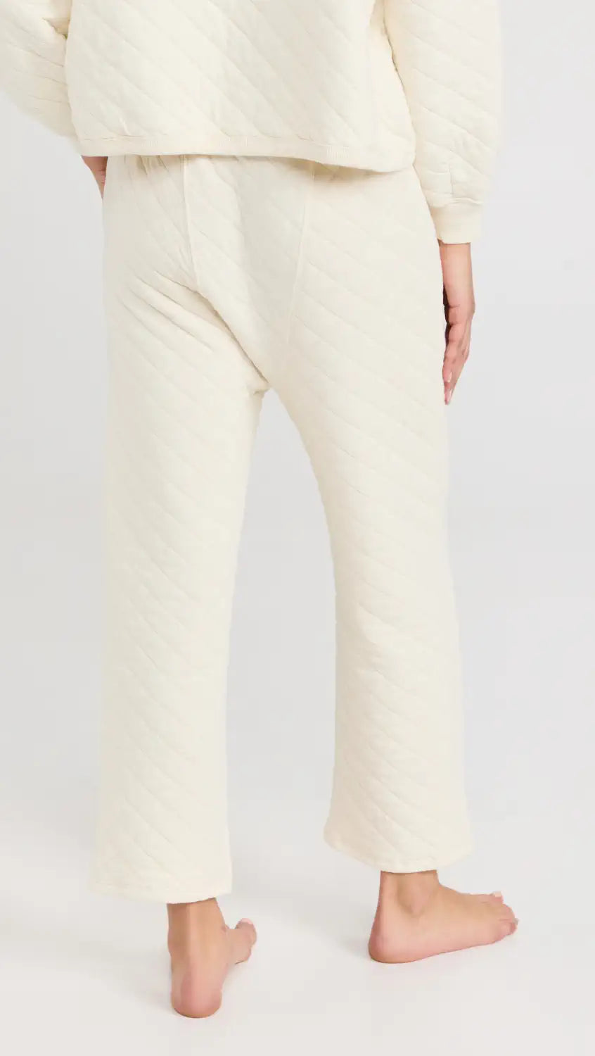 The Quilted Pajama Pant - Washed White