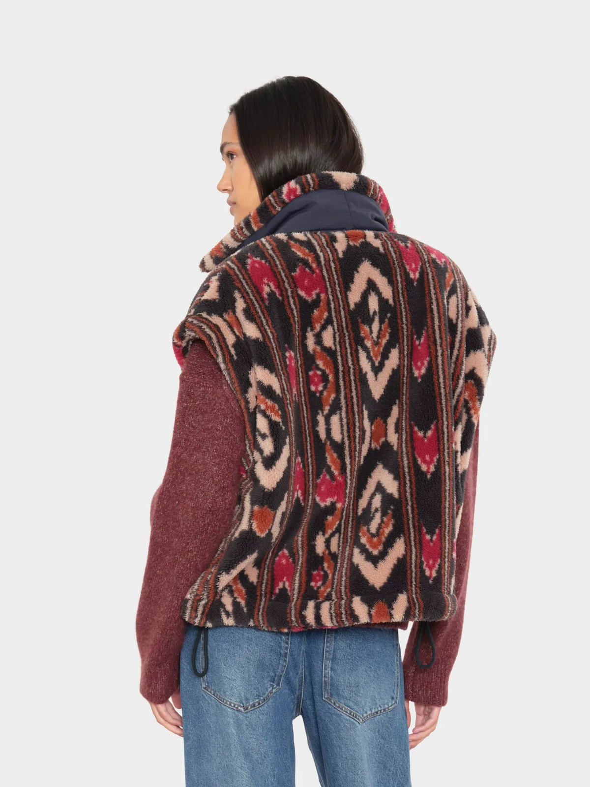 Ravena Vest - Black Ikat
