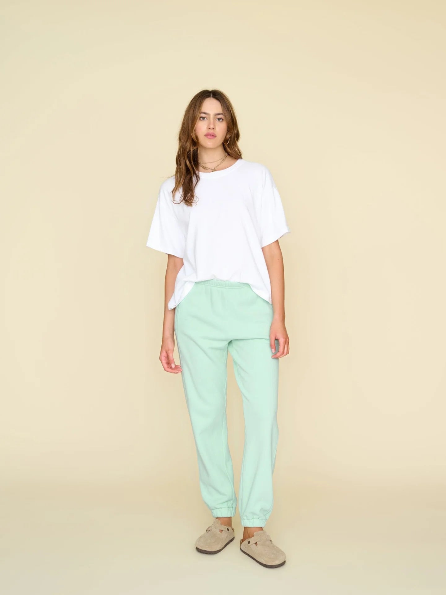 The Cropped Sweatpant in Glacier Blue