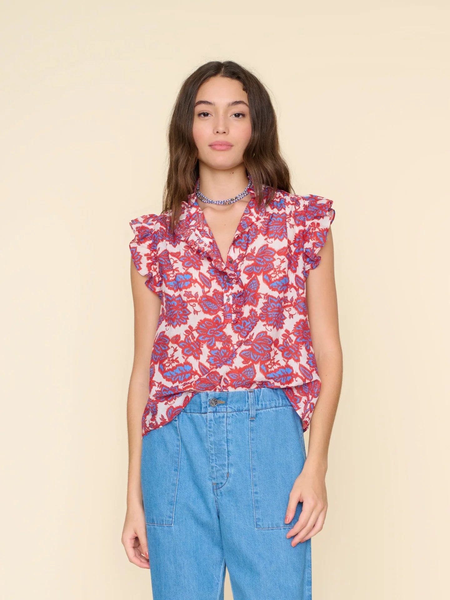 Brenna Top in Electric Red