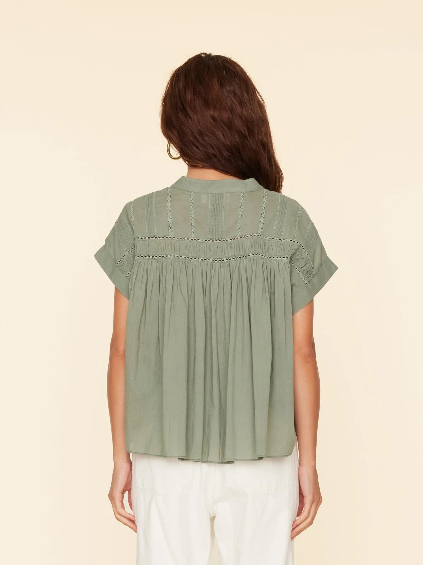 Louelle Top in Green Army