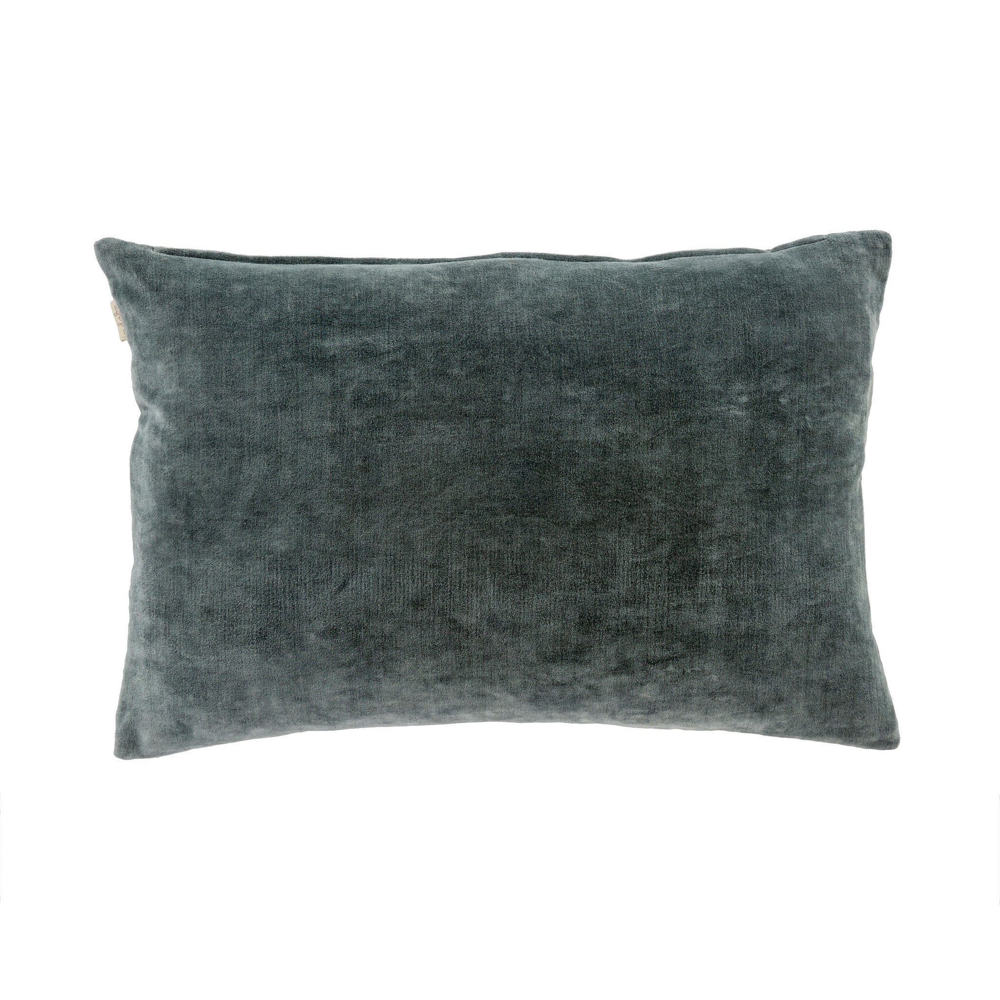 Vera Velvet Pillow in Steel Gray
