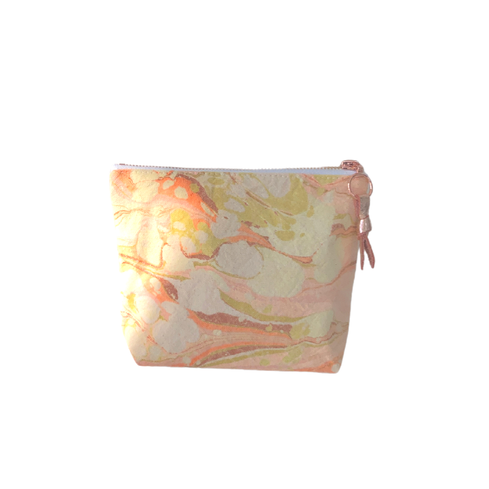 Small Astral Marbled Pouch - yellow/pink