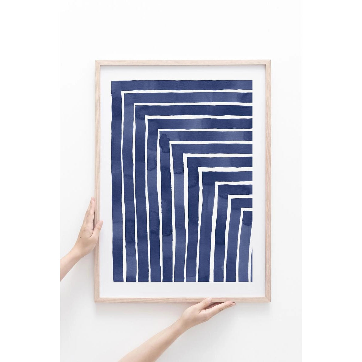 Cornered Print - Navy Blue