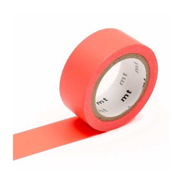 Japanese Washi Tape - Fluorescent Red